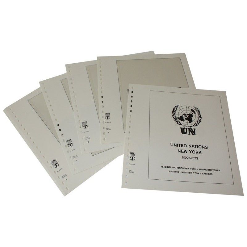 Feuilles préimprimées Lindner-T Nations Unies New York Carnets 1995-2022.