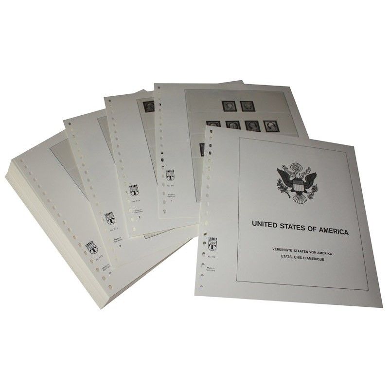 Feuilles préimprimées Lindner-T USA Timbres franchise postale 2015-2021.