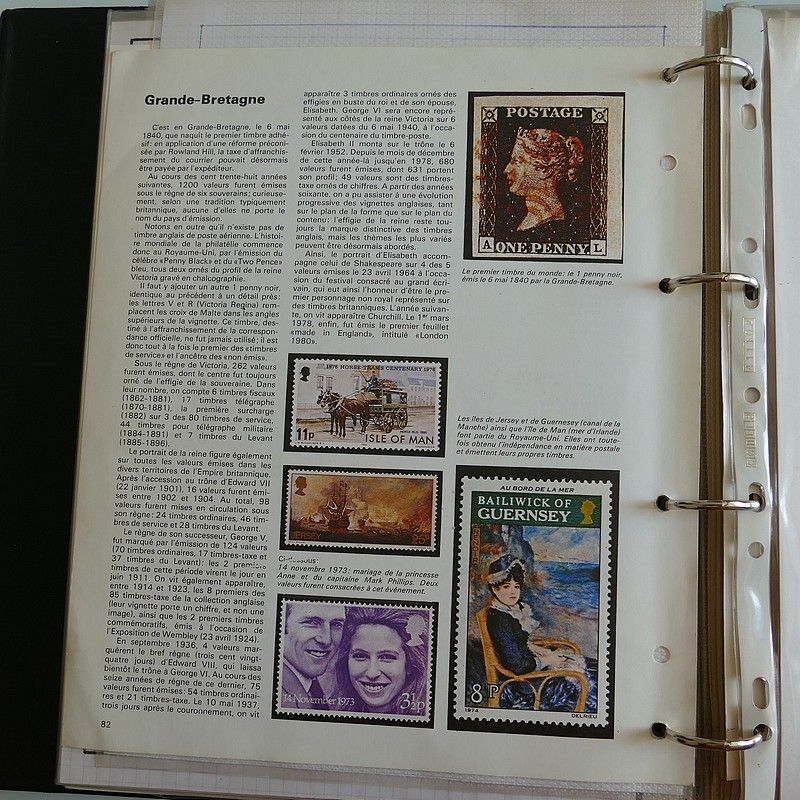 Albums timbres poste France - La société des philatélistes lot timbre  collection vente