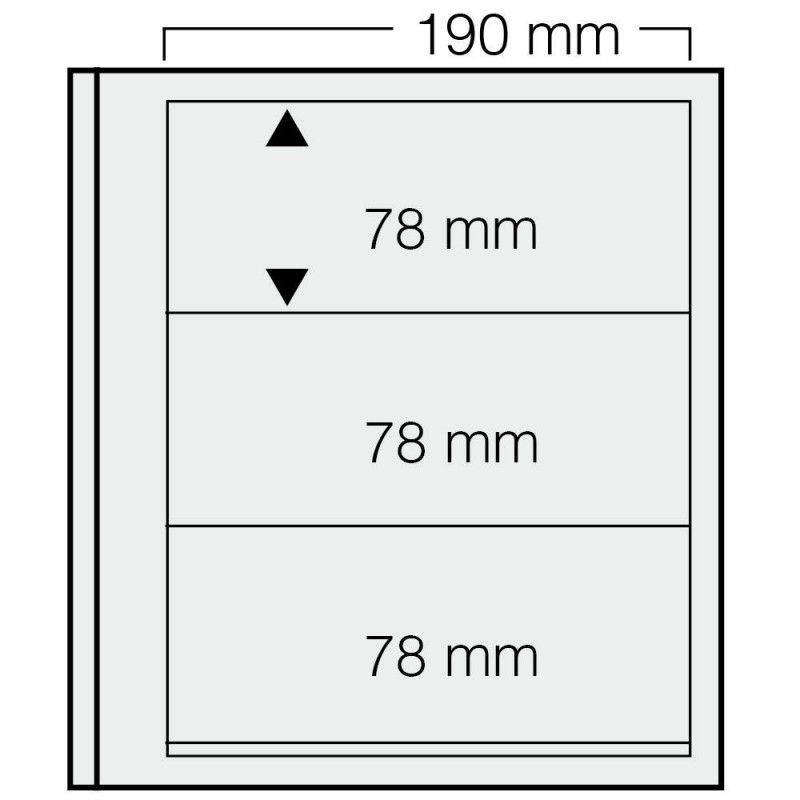 Feuilles Safe spécial-dual à 3 bandes pour timbres, carnets.