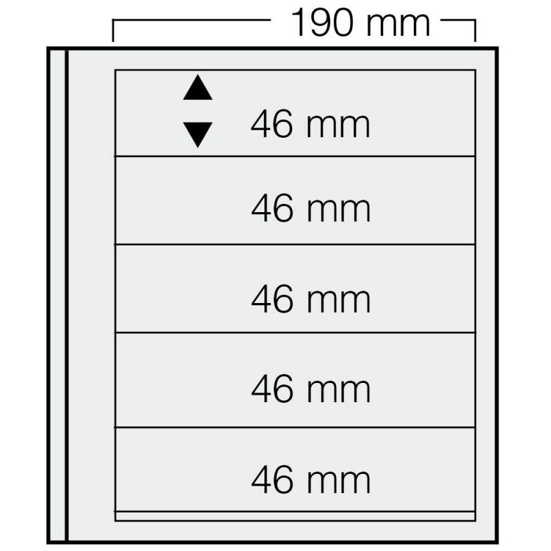 Feuilles Safe spécial-dual à 5 bandes pour timbres-poste.