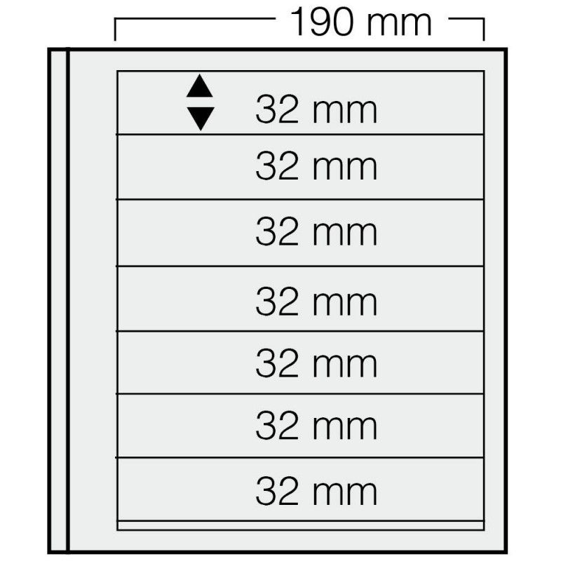 Feuilles Safe spécial-dual à 7 bandes pour timbres-poste.