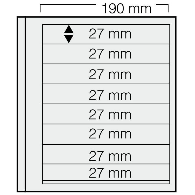 Feuilles Safe spécial-dual à 8 bandes pour timbres-poste.