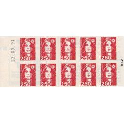 Carnet de 10 timbres Marianne de Briat 2720-C2.