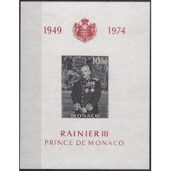 Monaco bloc-feuillet de timbre N°8 Prince Rainier III neuf**.