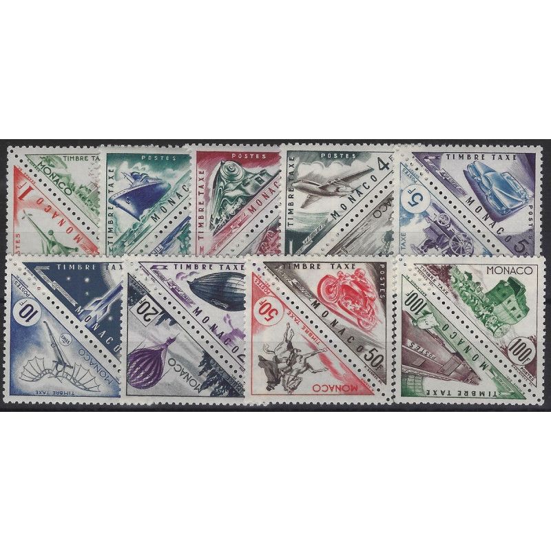 Monaco timbres-taxe N°39A-55 série neuf**.