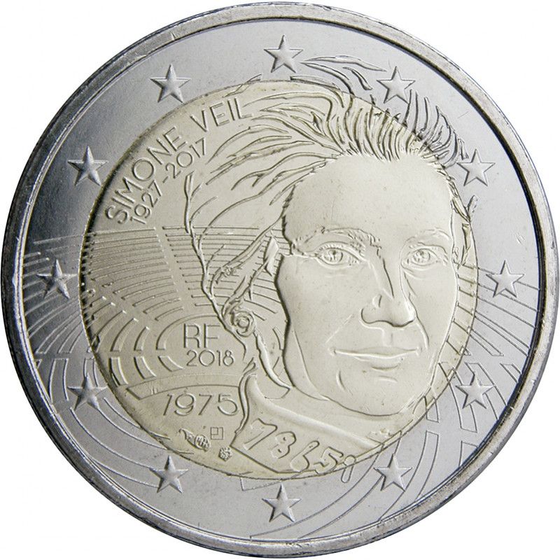 2 euros commémorative France 2018 - Simone Veil.