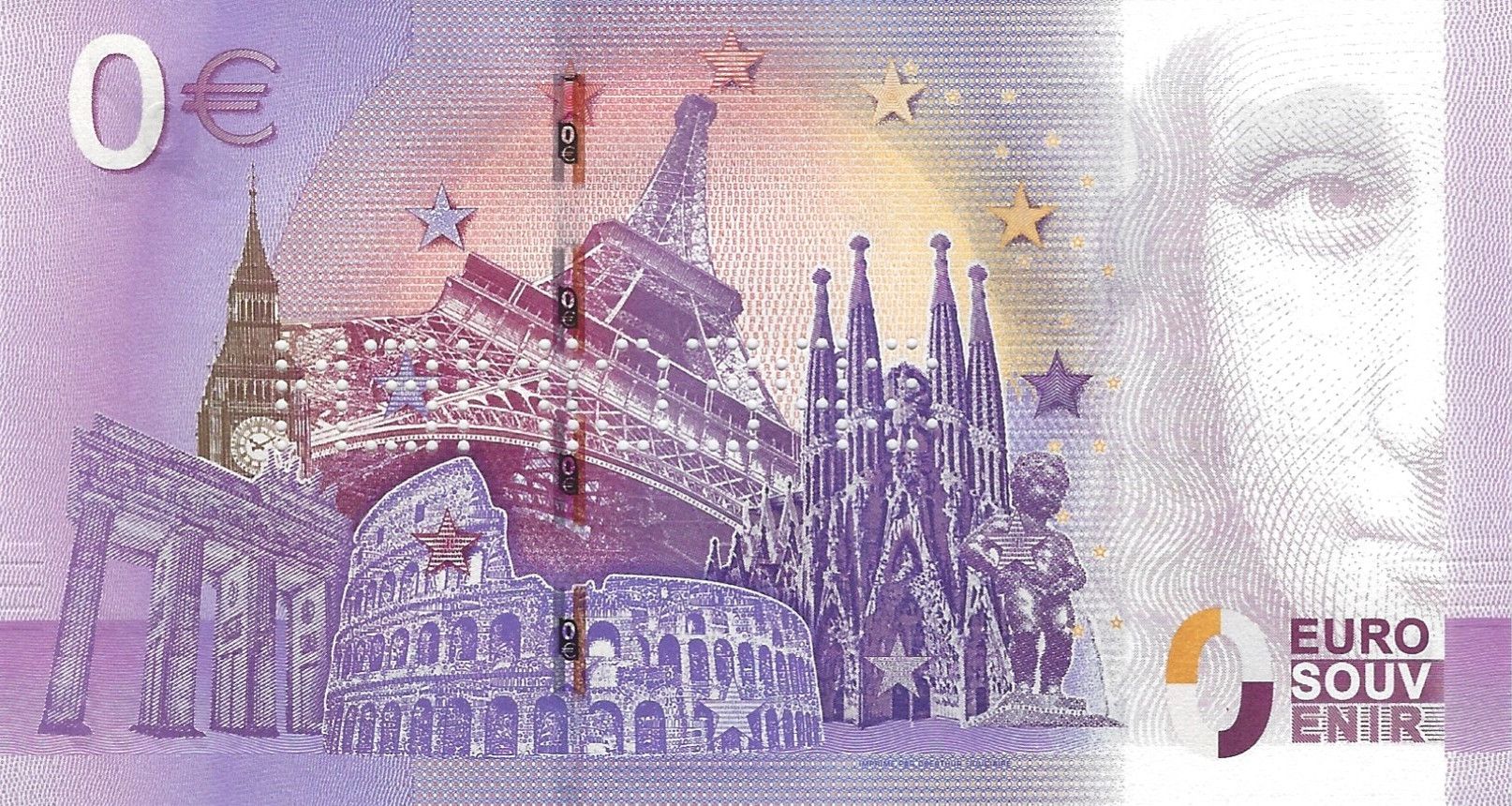 Album pour 200 billets touristiques Euro Souvenir avec billet spécimen  chez philarama37