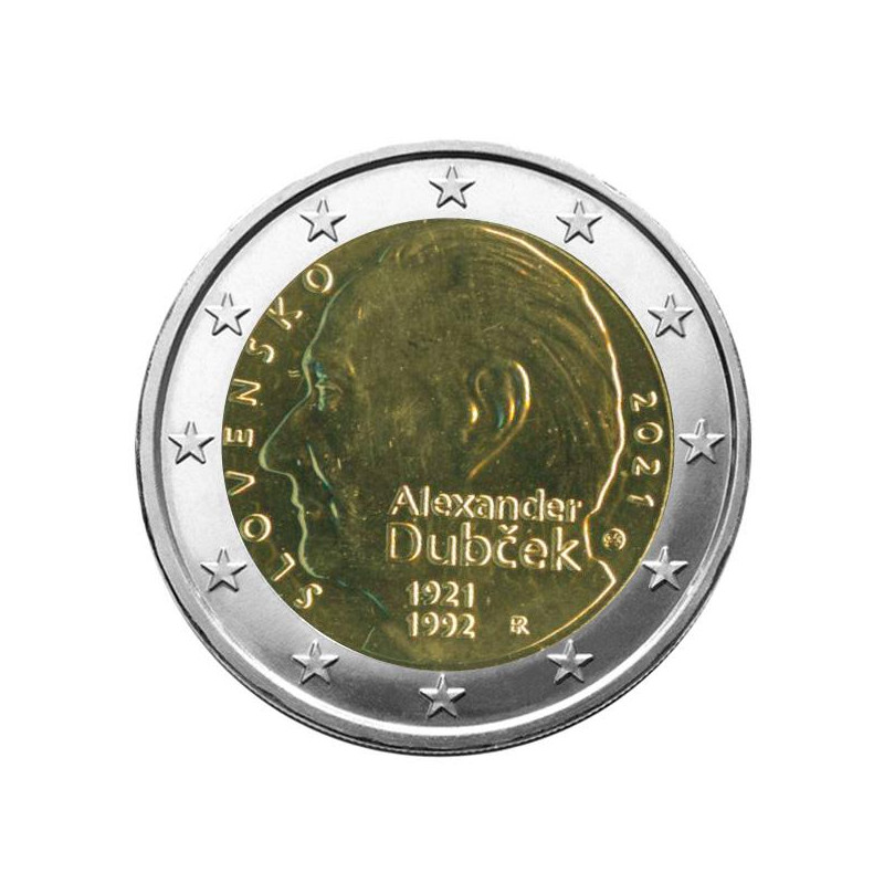 2 euros commémorative Slovaquie 2021 - Alexander Dubcek.