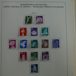 Collection timbres d'Allemagne R.F.A. 1975-1993 oblitérés en album Schaubek.