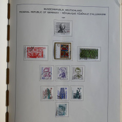 Collection timbres d'Allemagne R.F.A. 1975-1993 oblitérés en album Schaubek.