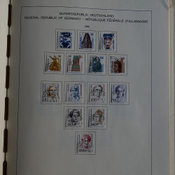 Collection timbres d'Allemagne R.F.A. 1975-1993 oblitérés en album Schaubek.