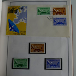 Collection historique des timbres Europa 1976-1979 en album Cérès.