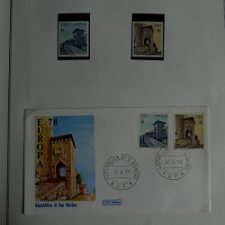 Collection historique des timbres Europa 1976-1979 en album Cérès.