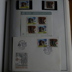 Collection historique des timbres Europa 1976-1979 en album Cérès.