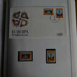 Collection historique des timbres Europa 1976-1979 en album Cérès.