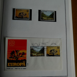 Collection historique des timbres Europa 1976-1979 en album Cérès.