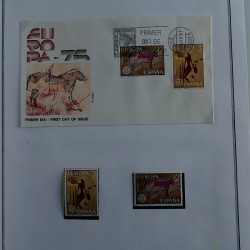 Collection historique des timbres Europa 1971-1975 en album Cérès.