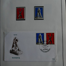 Collection historique des timbres Europa 1971-1975 en album Cérès.