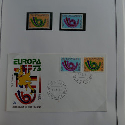 Collection historique des timbres Europa 1971-1975 en album Cérès.