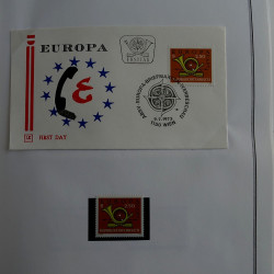 Collection historique des timbres Europa 1971-1975 en album Cérès.