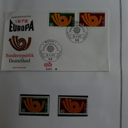 Collection historique des timbres Europa 1971-1975 en album Cérès.