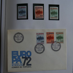 Collection historique des timbres Europa 1971-1975 en album Cérès.