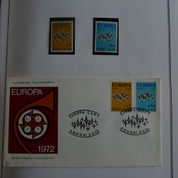 Collection historique des timbres Europa 1971-1975 en album Cérès.