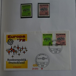 Collection historique des timbres Europa 1971-1975 en album Cérès.