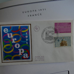 Collection historique des timbres Europa 1971-1975 en album Cérès.