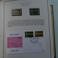 Collection historique des timbres Europa 1971-1975 en album Cérès.