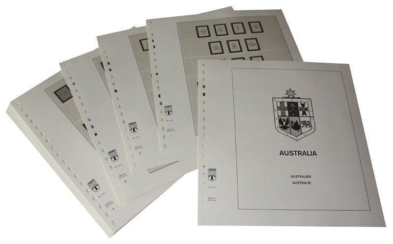 Albums imprimées Lindner-T pour collectionner les timbres d’Australie.