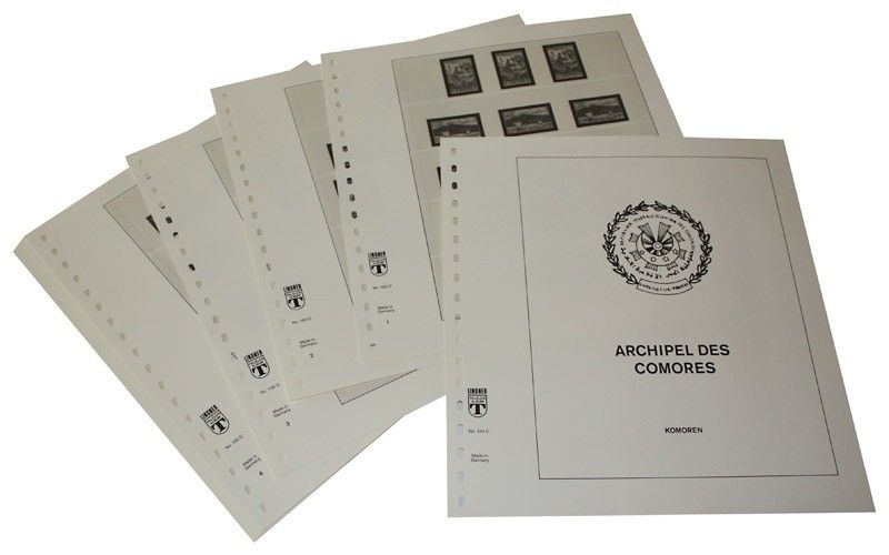 Albums Lindner-T pour collectionner les timbres d’Archipel de Comores.