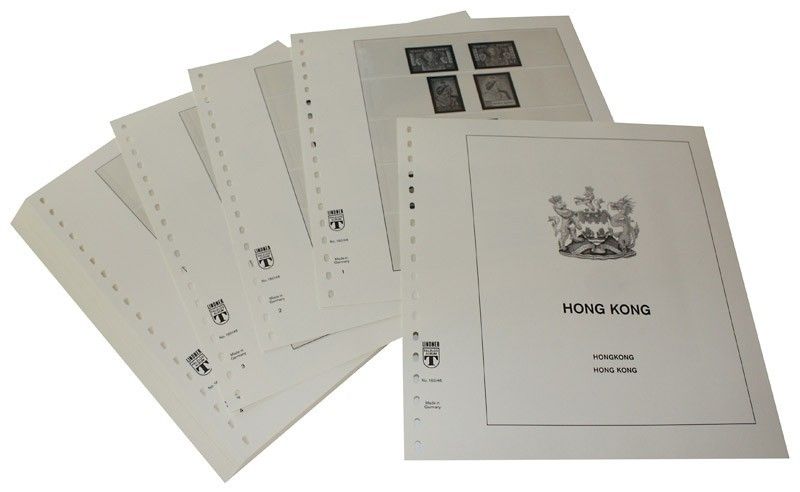 Albums Lindner-T pour collectionner les timbres de Hong Kong parus jusqu'à nos jours.