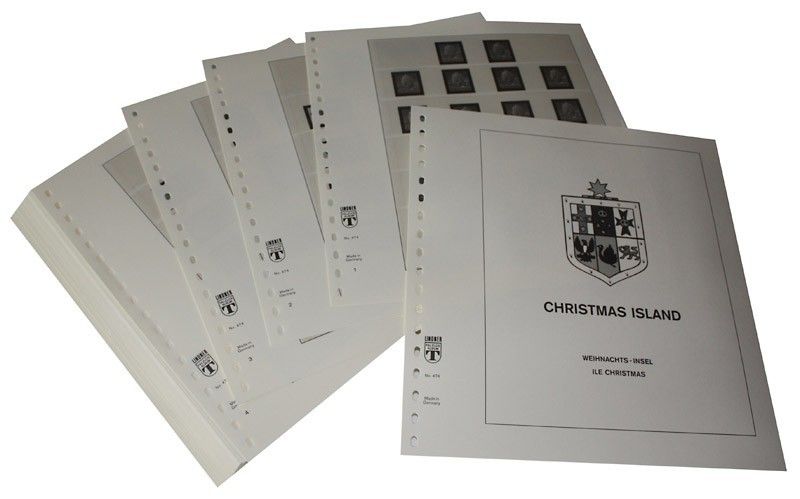 Albums Lindner-T pour collectionner les timbres d’île Christmas.