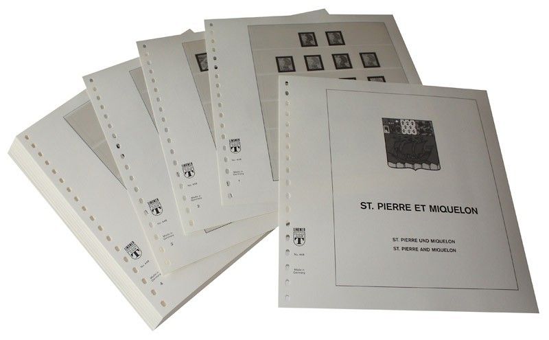 Albums Lindner-T pour collectionner les timbres de Saint Pierre et Miquelon