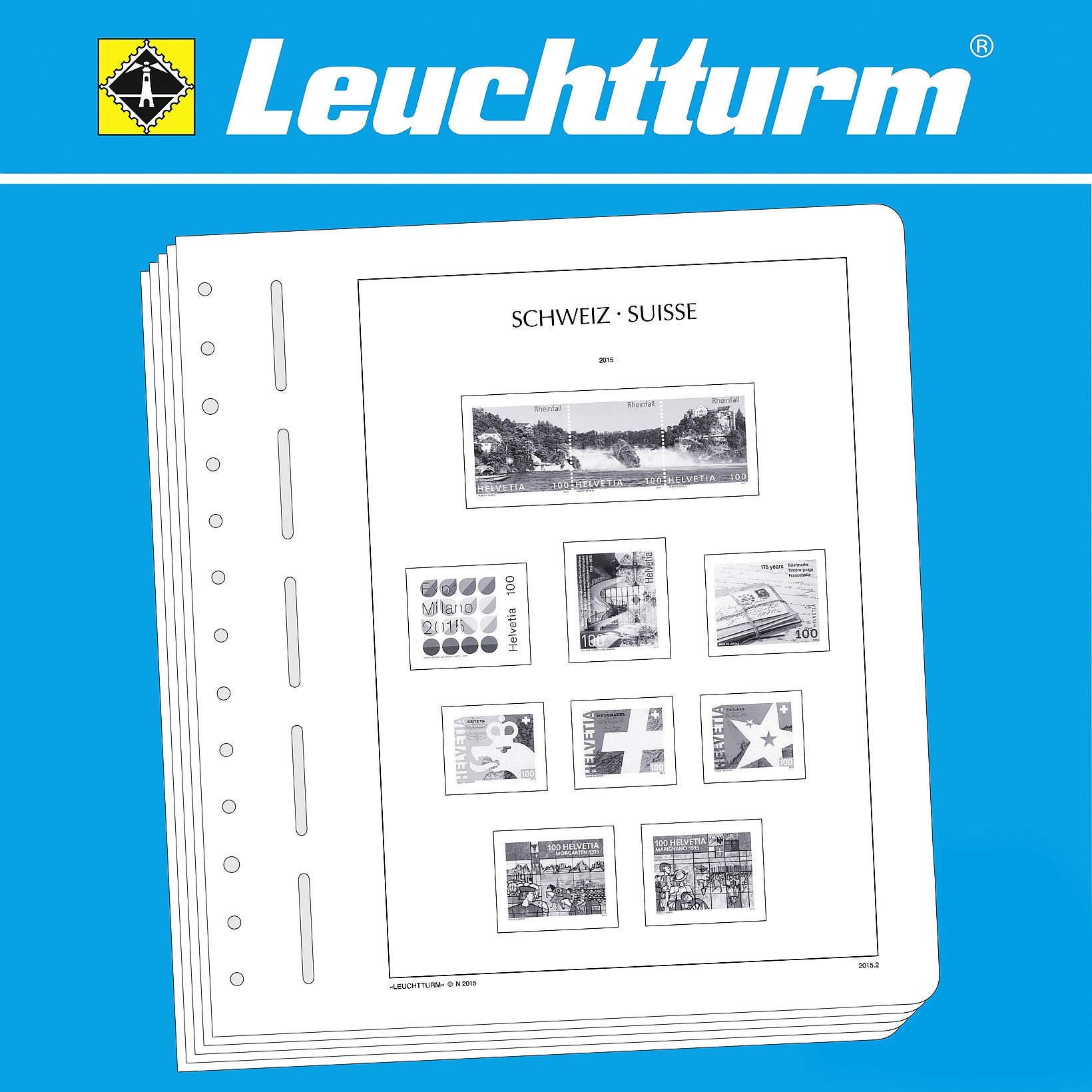 Albums pré imprimés Leuchtturm Suisse pour collection de timbres.