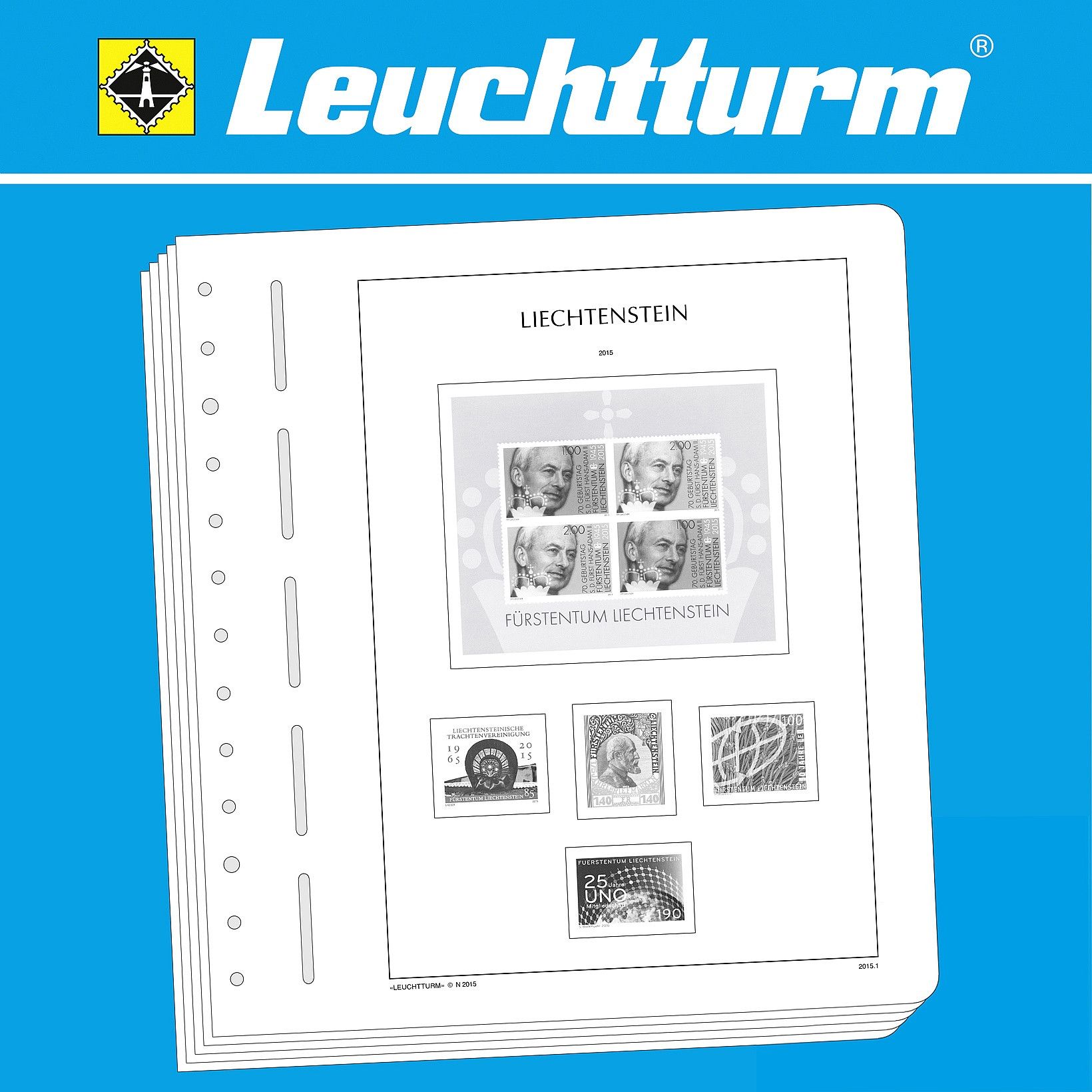 Albums pré imprimés Leuchtturm Liechtenstein pour collection de timbres.