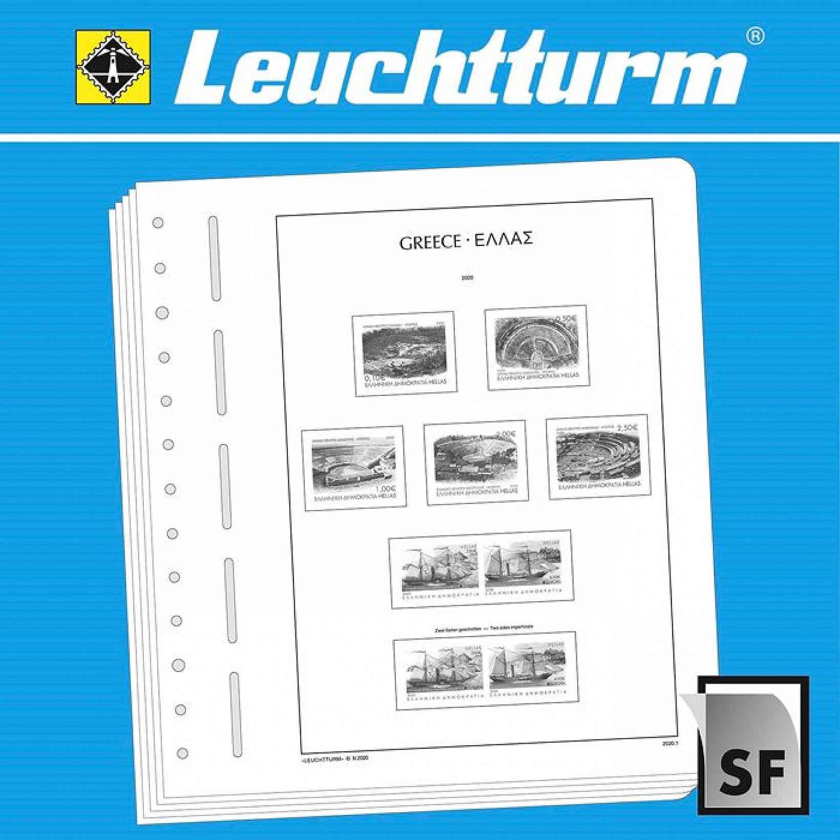 Albums pré imprimés Leuchtturm Grèce pour collection de timbres.