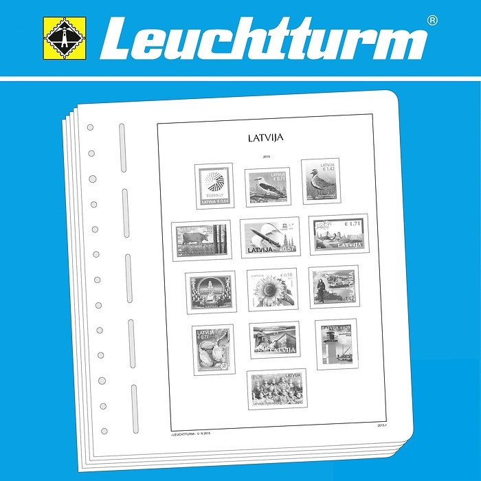 Albums pré imprimés Leuchtturm Lettonie pour collection de timbres.