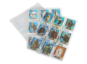 Feuilles transparentes Lindner conçues pour carnets, bandes, roulettes de timbres.