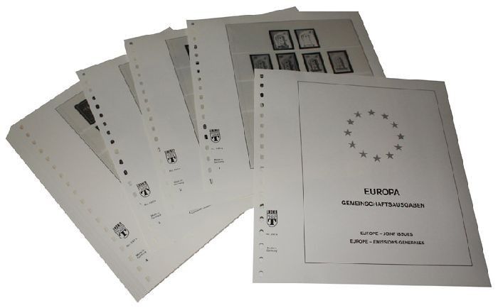 AlbumLindner-t pour collectionner les timbres d'Europa Cept, Nations Unies parus des origines à nos jours.