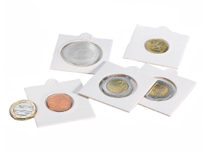 Cadres cartonnés autocollants pour monnaies euro, 2 euros commémoratives, monnaies de collection.