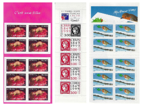 Carnets commémoratifs de timbres de France pour votre collection.