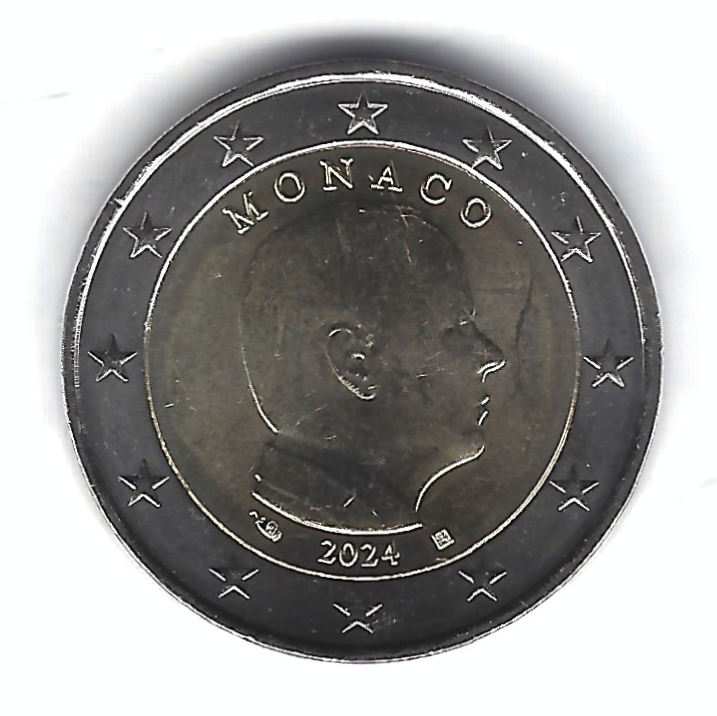 Scan d'une pièce de 2 euros UNC